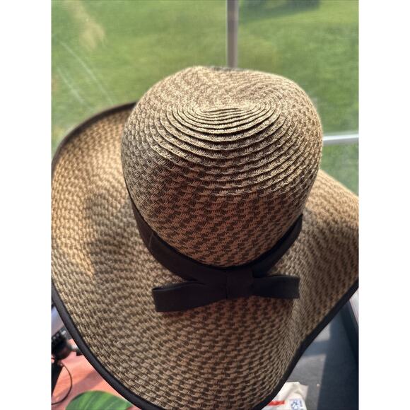 Obagi Medical Wide Brimmed Beige Brown Tweed Sun Hat One Size SPF main image 5